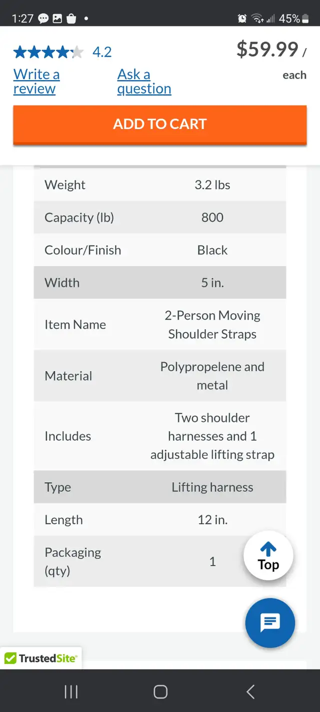 2 Person moving shoulder straps $40 BRAND NEW - Photo 2