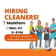 Cleaners Needed – Markham (Evening Shift)