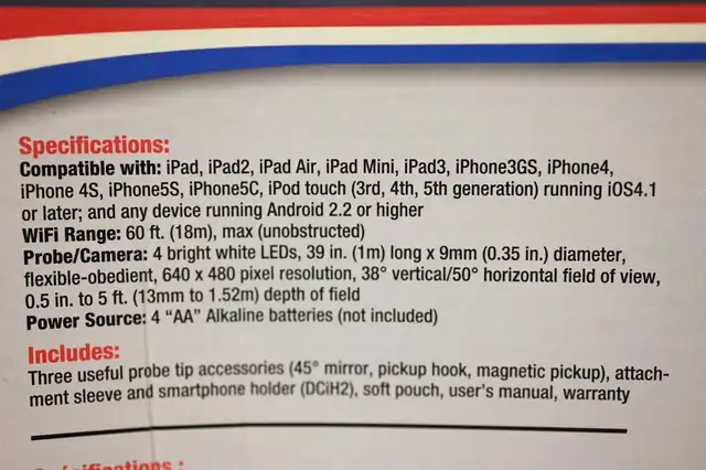 Video Inspection General iBorescope DCiS2 WiFi iPhone Ipad NEW - Photo 8