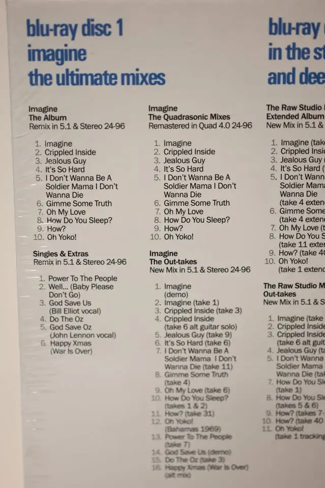 Imagine John Lennon the Ultimate Collection (4 Cd/2 Blu-Ray) NEW - Photo 7