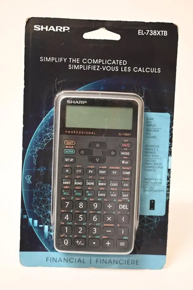 Financial Calculator Sharp EL-738XTB 10-Digit Fully Featured NEW