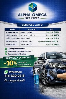 Votre voiture est sale ?  On s'en occupe.