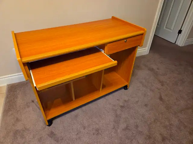 COMPUTER DESK HOME - GOOD CONDITION,  SOLID WOOD