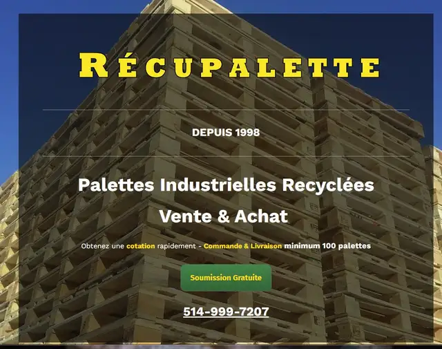 Palette de bois - wood pallet - À vendre/For sale