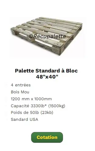 Palette de bois - wood pallet - À vendre/For sale - Photo 2