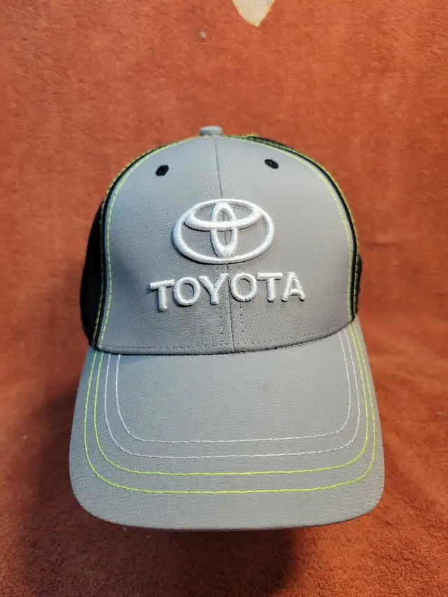 Toyota hat grey black neon stitching excellent shape