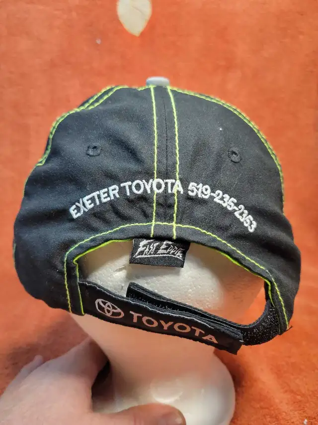 Toyota hat grey black neon stitching excellent shape - Photo 3