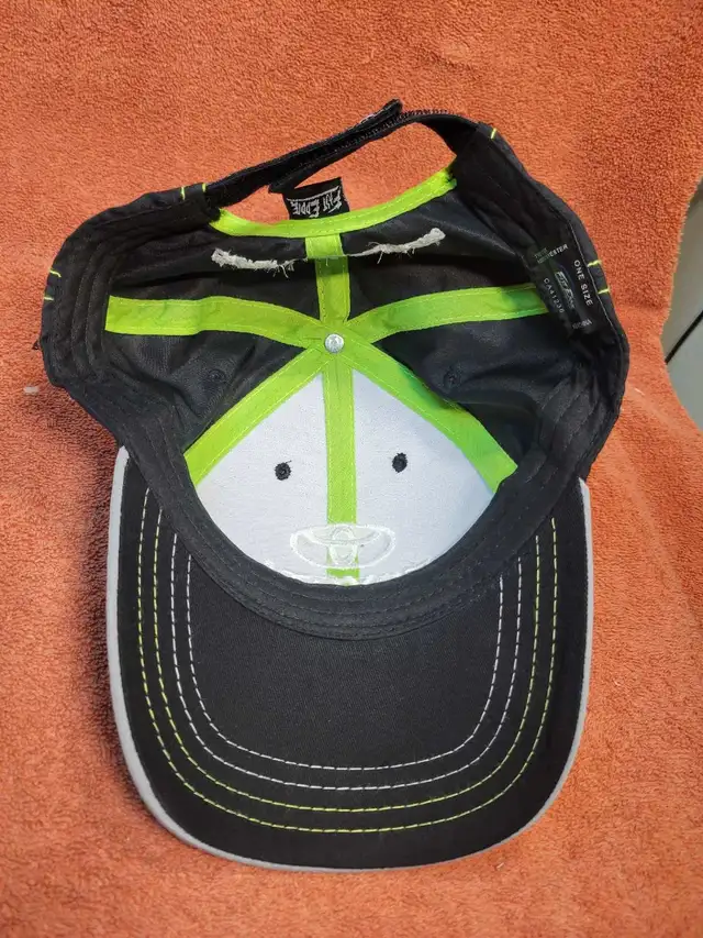 Toyota hat grey black neon stitching excellent shape - Photo 5