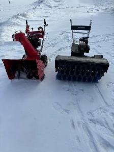 power sweeper and snow blower