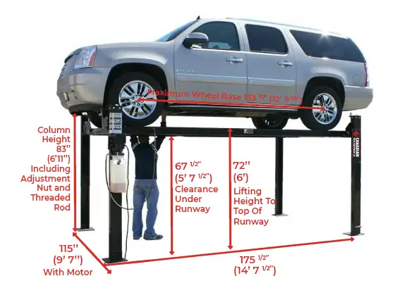 SUPER 4 Post Car Lift, Parking Lift, Storage Lift 8000lb-MB - Photo 6