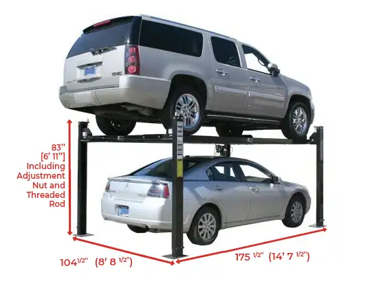 SUPER 4 Post Car Lift, Parking Lift, Storage Lift 8000lb-MB - Photo 7