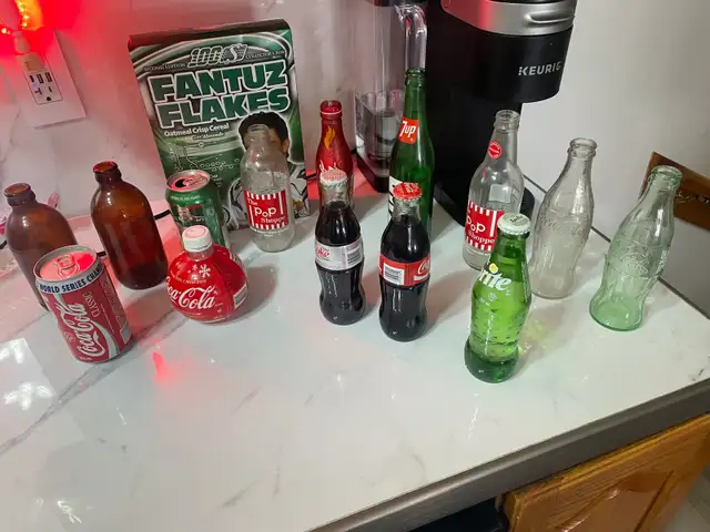 Old pop bottles and stuff