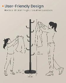 SONGMICS HOME Cactus-Shaped Coat Rack – Ink Black - Photo 5