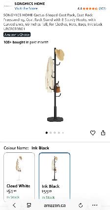 SONGMICS HOME Cactus-Shaped Coat Rack – Ink Black - Photo 7