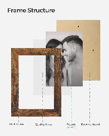 SONGMICS 4-Photo Collage Frame – Rustic Brown (4x6") - Photo 5