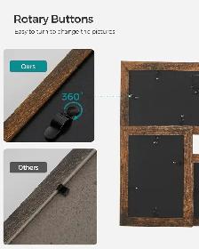 SONGMICS 4-Photo Collage Frame – Rustic Brown (4x6") - Photo 6