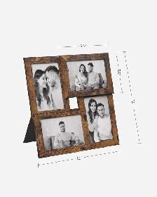 SONGMICS 4-Photo Collage Frame – Rustic Brown (4x6") - Photo 7