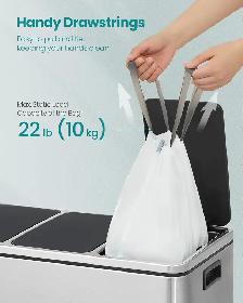 SONGMICS 13-Gallon Heavy-Duty Trash Bags – Cream White - Photo 6