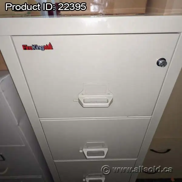 Tan 4 Drawer Fire Proof Legal Vertical File Cabinet, Locking - Photo 4