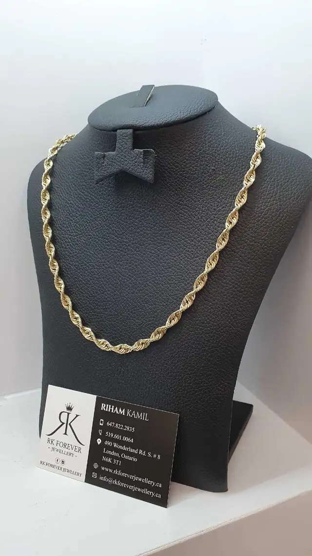 10k yellow gold chain #357_9 - Photo 2