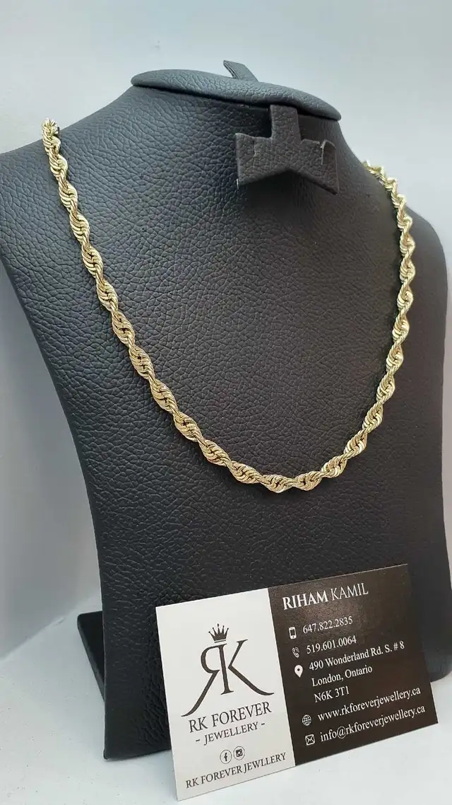 10k yellow gold chain #357_9 - Photo 3