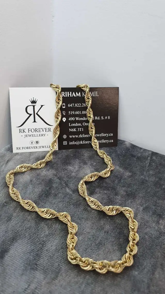 10k yellow gold chain #357_9 - Photo 4