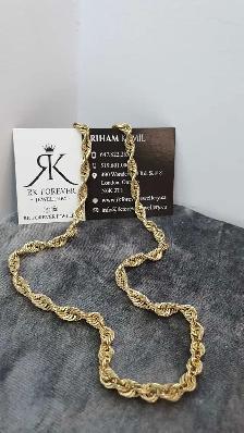 10k yellow gold chain #357_9 - Photo 4