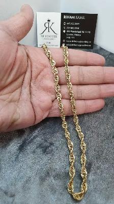 10k yellow gold chain #357_9 - Photo 5