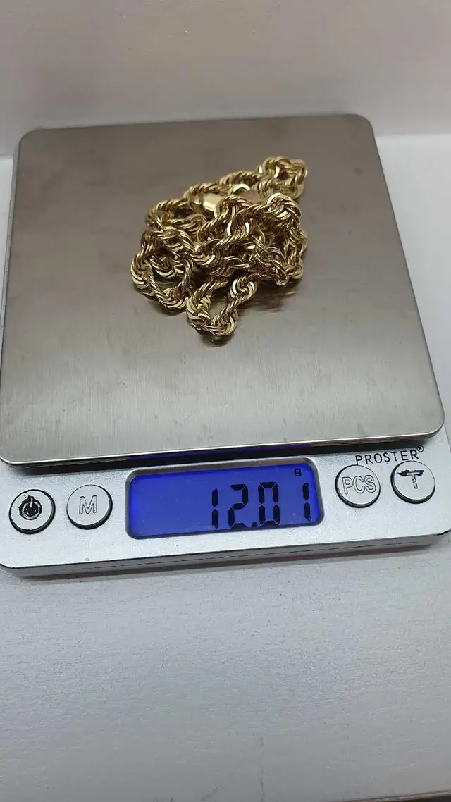 10k yellow gold chain #357_9 - Photo 6