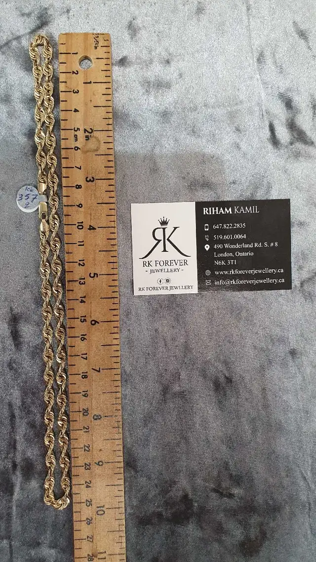 10k yellow gold chain #357_9 - Photo 7