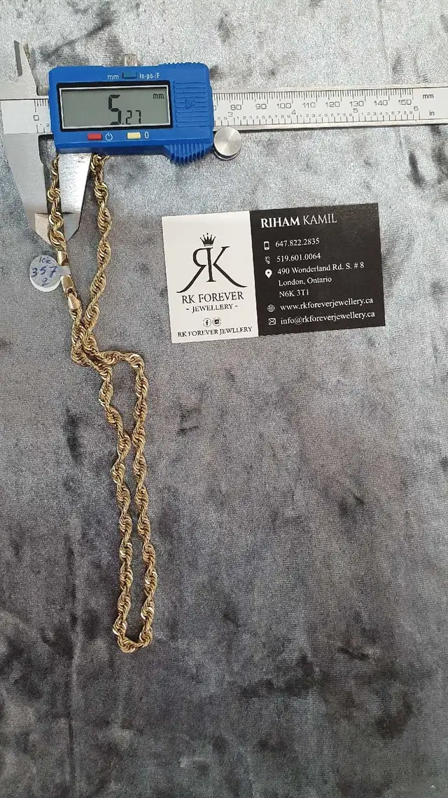 10k yellow gold chain #357_9 - Photo 8