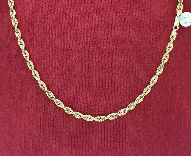 10k yellow gold chain #357_9 - Photo 9