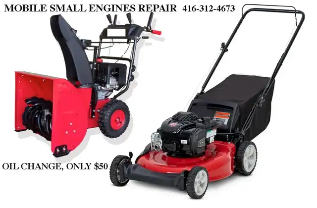 MOBILE Small Engines repair. Snowblower and lawn mower act.