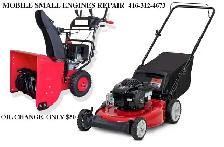MOBILE Small Engines repair. Snowblower and lawn mower act.