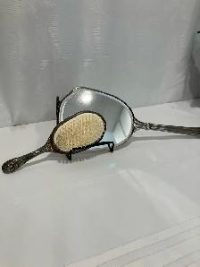Vintage Mirror and Hairbrush