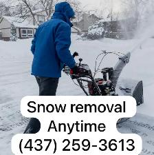 Snow removal Anytime (437) 259-3613