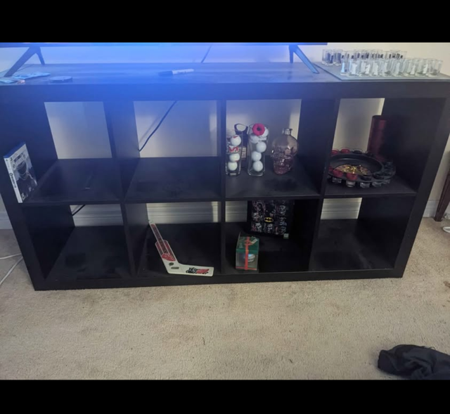 2X4 kallax floor shelf