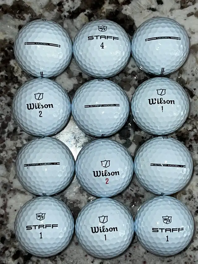 Wilson Model, Staff Model, Staff Model X used golf balls