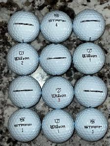 Wilson Model, Staff Model, Staff Model X used golf balls