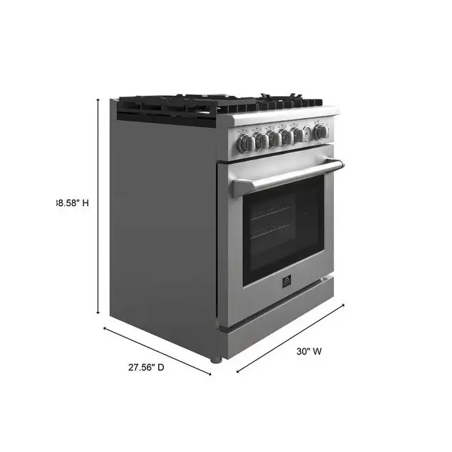 Forno Lazio 30' 4.32 Cu Ft Gas 5-burner Range With Air Fryer FFS - Photo 4