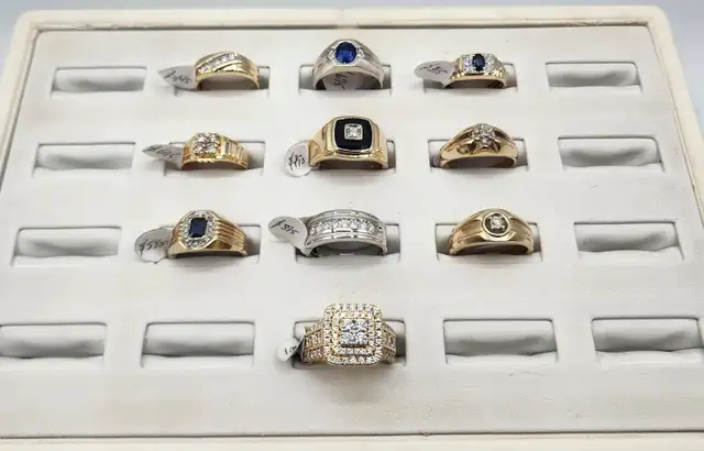 10k / 18k / 21k Men's Gold Rings: Diamonds, Onyx, Sapphire...