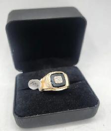 10k / 18k / 21k Men's Gold Rings: Diamonds, Onyx, Sapphire... - Photo 5