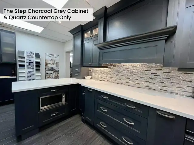 Showroom Upgrading Charcoal-Stained Maple Display Kitchen onSale