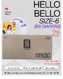 Hello Bello Size 6 Diapers 68 counts only for $24