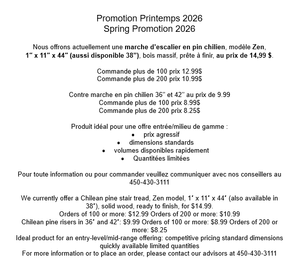 Marche et contre marche en pin chilien - Photo 2