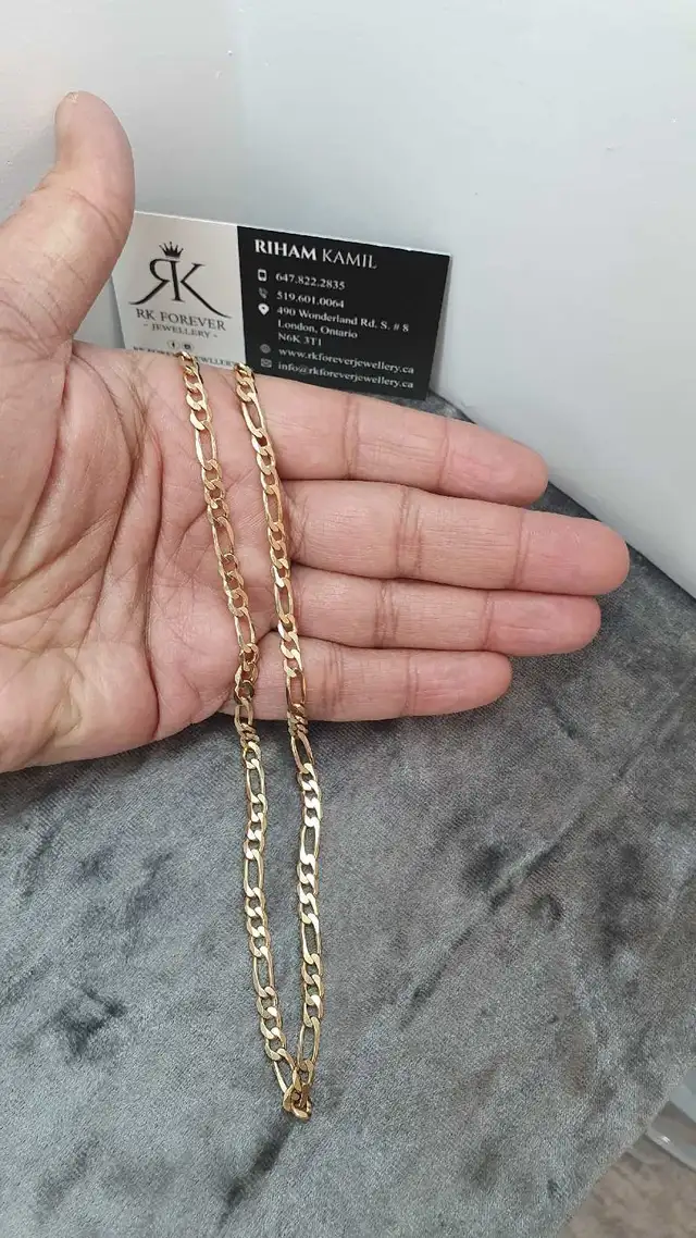 10k yellow gold chain #358_9 - Photo 5