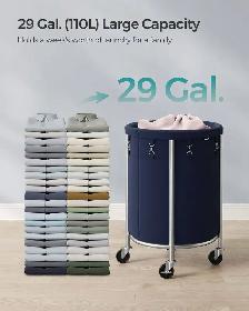 Rolling Laundry Hamper with Casters - Photo 3