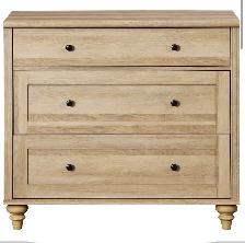Farmhouse 3-Drawer Dresser – Distressed Ivory - Photo 4