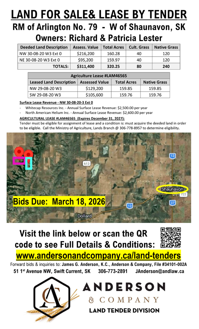 Land for Sale & Lease by Tender - West of Shaunavon, SK - Photo 17