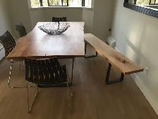 Local Craftsman Live Edge and Bench for Sale